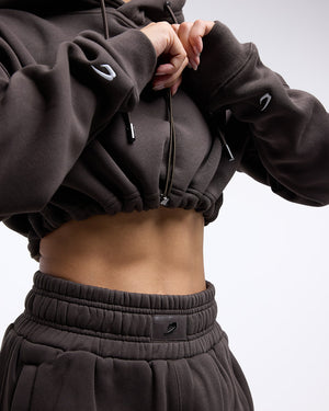 Johnson Cropped Hoodie - Mocha