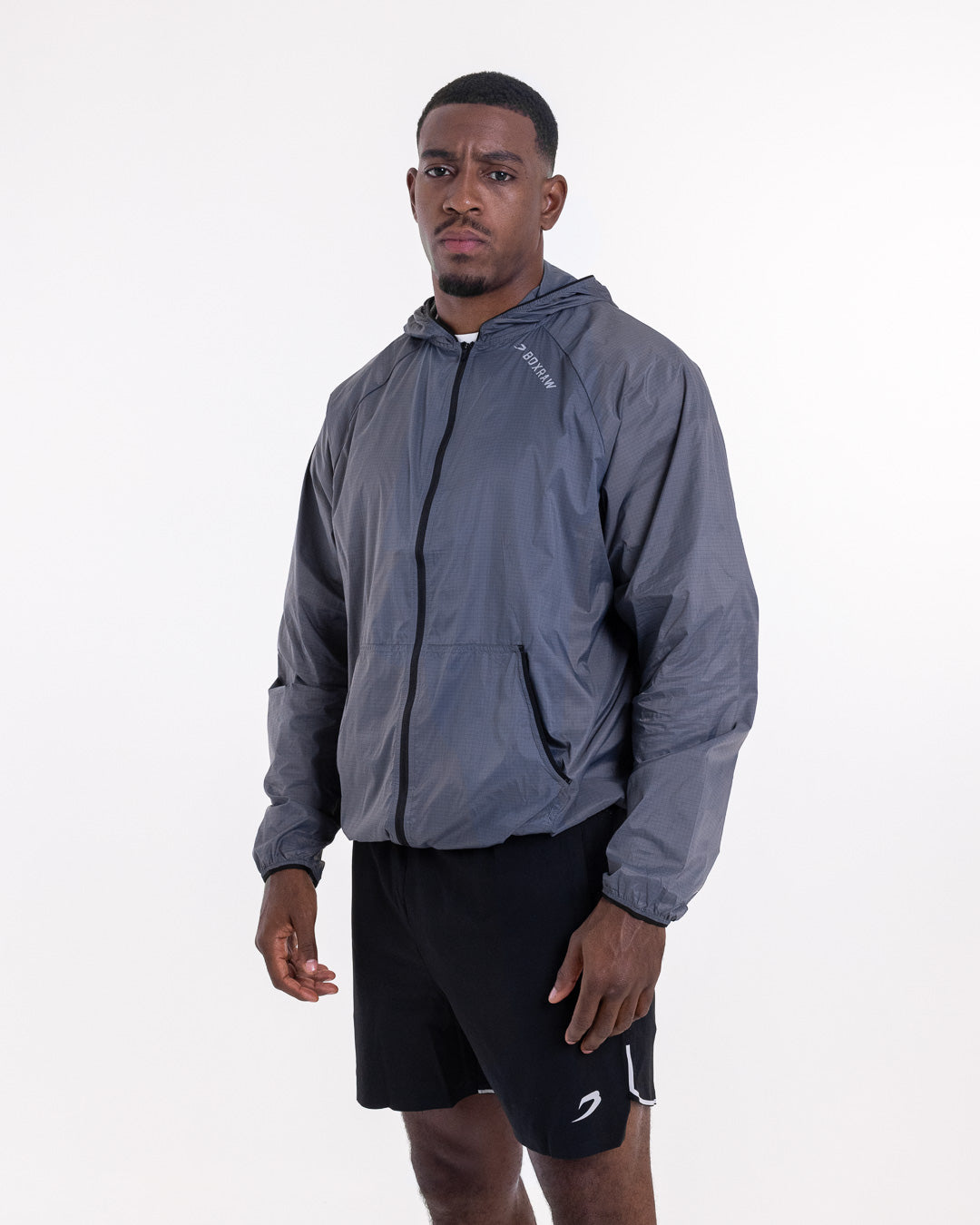 boxraw ジェナーロ・オーバーサイズ・ウィンドブレーカー・クルー　Mサイズ Genaro Zip Up Windbreaker - Charcoal | BOXRAW