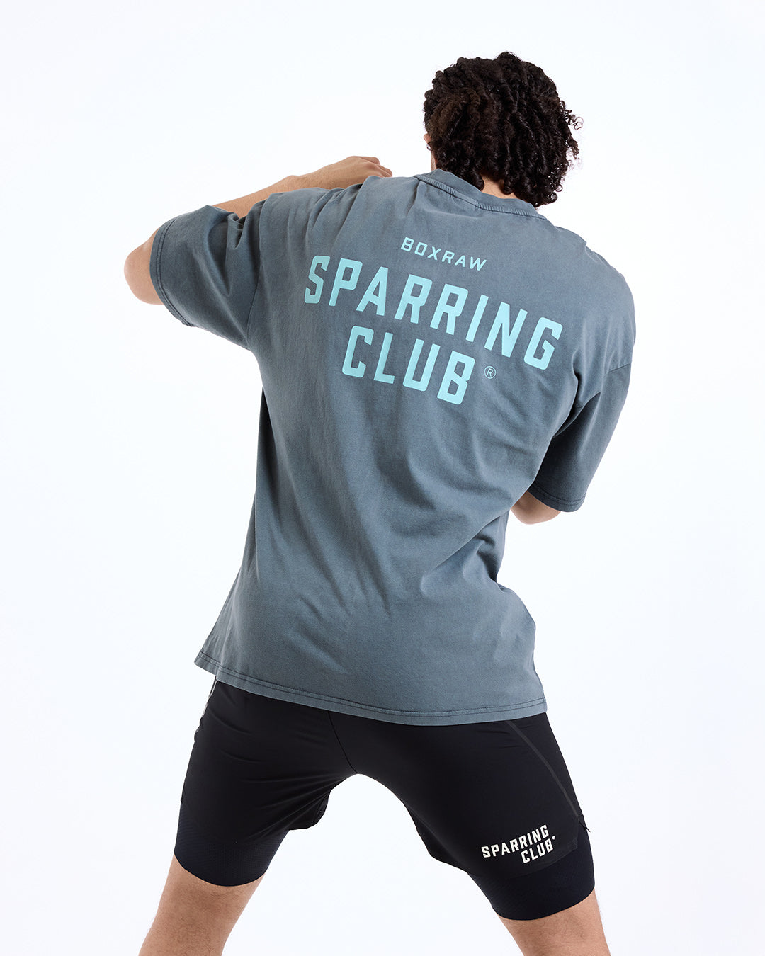 SPARRING CLUB OVERSIZED T-SHIRT ボクシング Nakatani x Sparring Club Oversized T-Shirt - Washed Black | BOXRAW