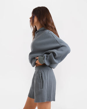 Shirley Waffle Hoodie - Green