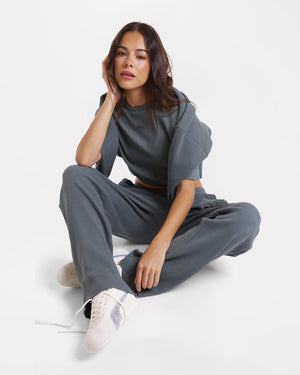 Shirley Waffle Oversized T-Shirt - Green