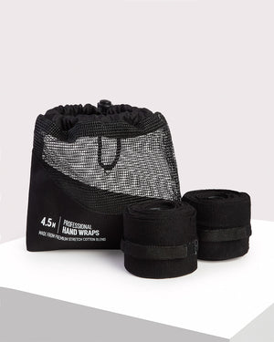 4.5m BOXRAW Hand Wraps - Black