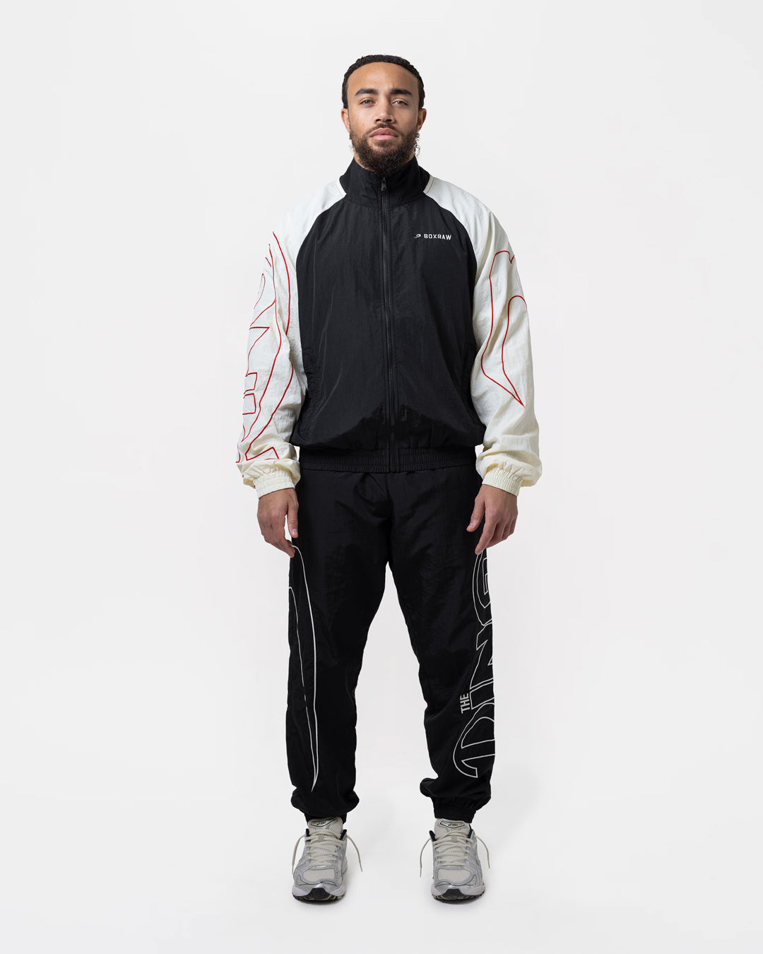 Ring x BOXRAW Track Jacket - Black/Beige | BOXRAW