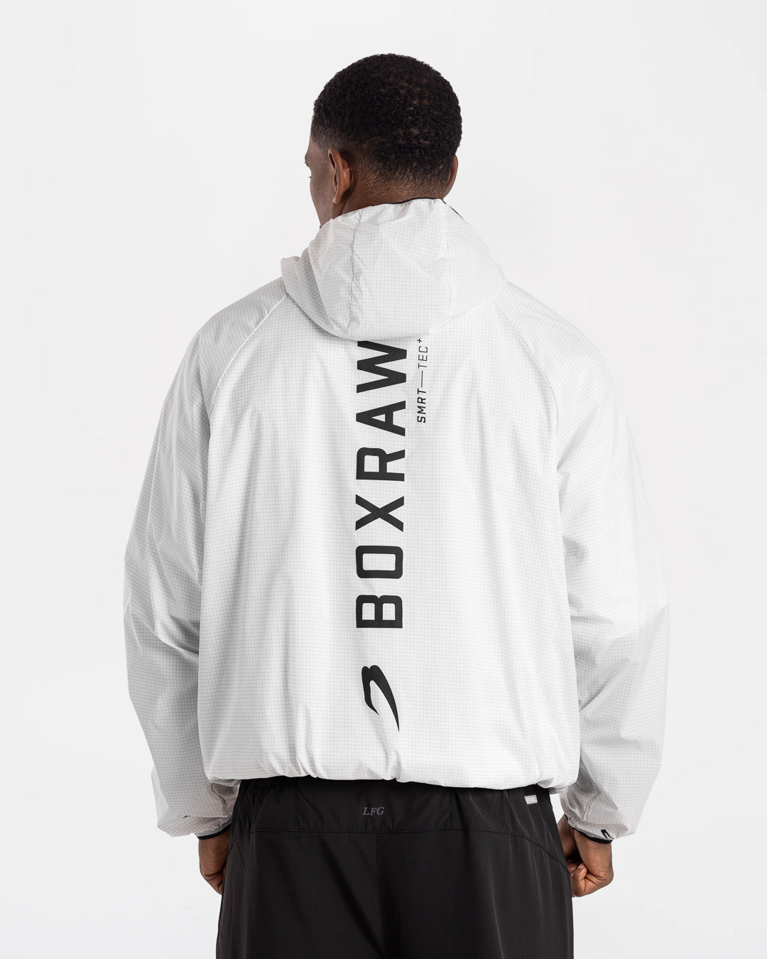 Genaro Oversized Windbreaker Hoodie - White