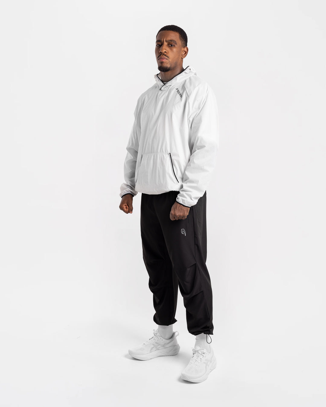 Genaro Oversized Windbreaker Hoodie - White