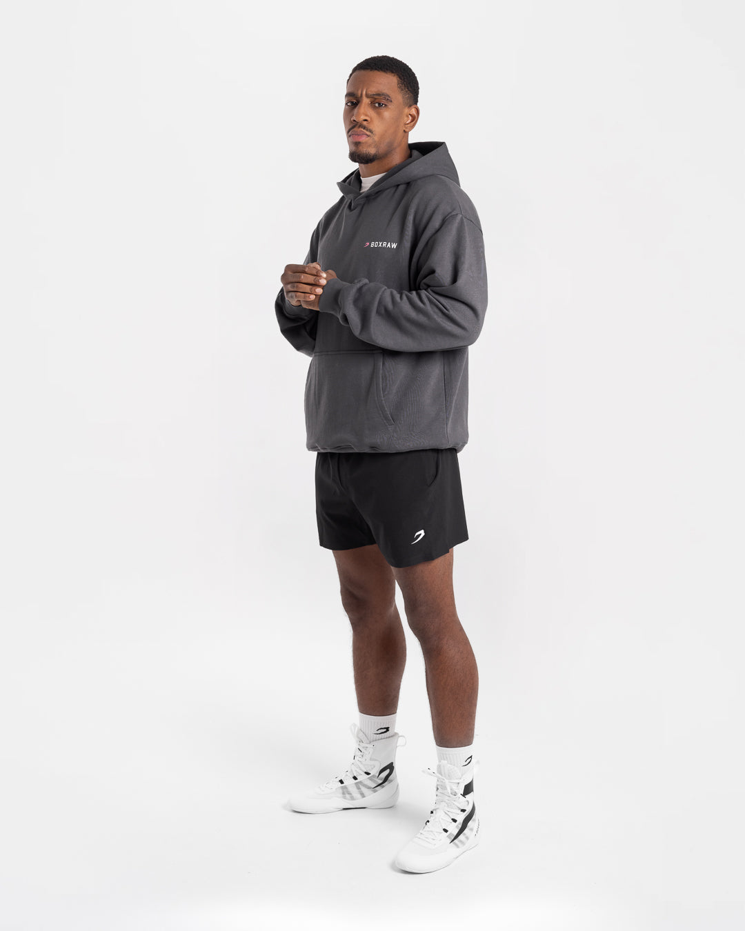 We Don't Play Boxing Oversized Hoodie - Grey/Pink