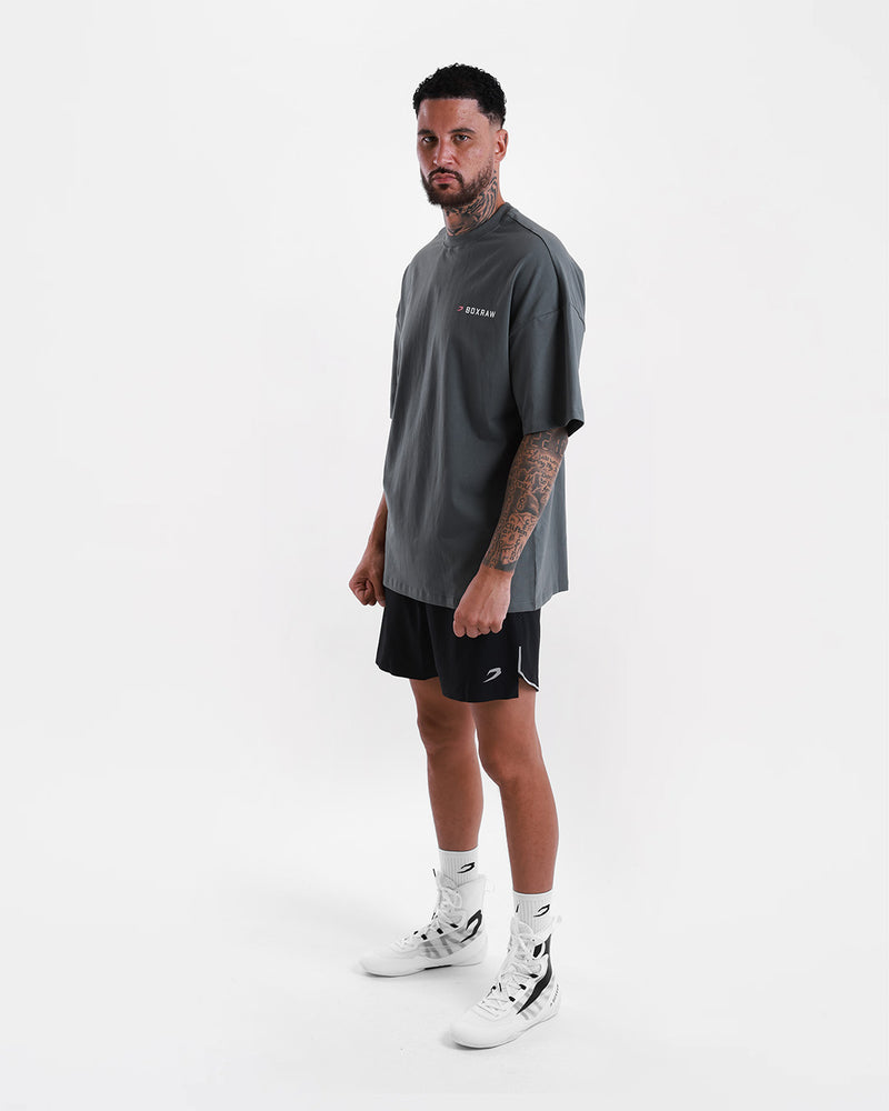 We Don't Play Boxing Oversized T-Shirt - Grey/Pink