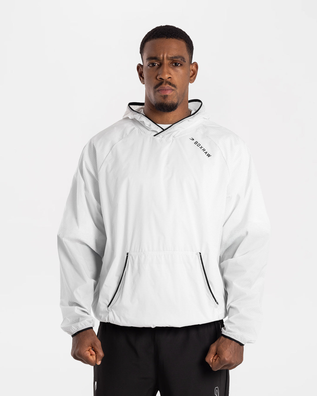 Genaro Oversized Windbreaker Hoodie - White