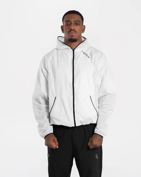 Genaro Zip Up Windbreaker - White | BOXRAW