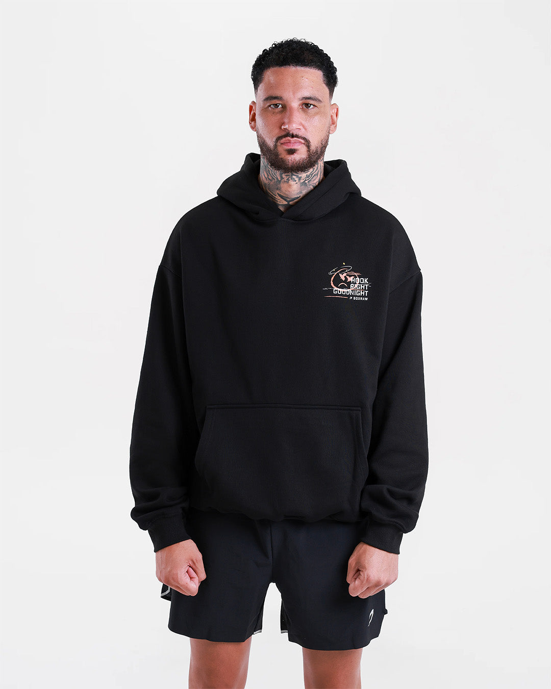 Hook Right Goodnight Oversized Hoodie - Black