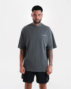 We Don't Play Boxing Oversized T-Shirt - Grey/Pink