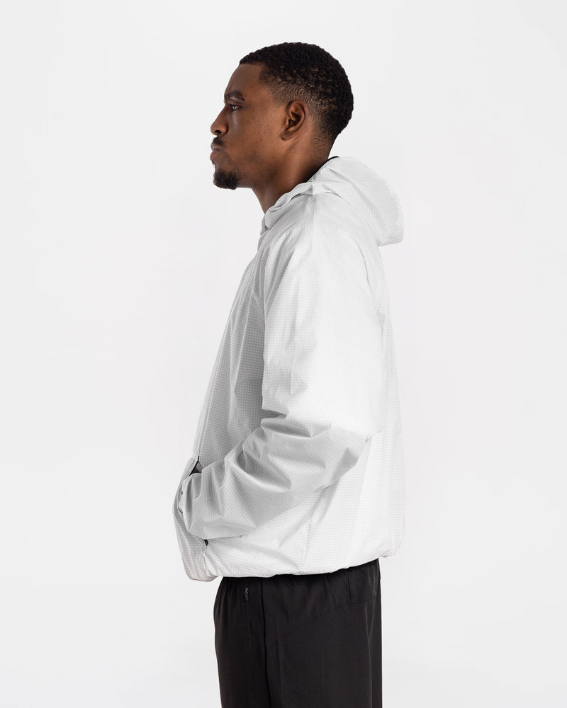 Genaro Oversized Windbreaker Hoodie - White