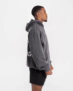 We Don't Play Boxing Oversized Hoodie - Grey/Pink