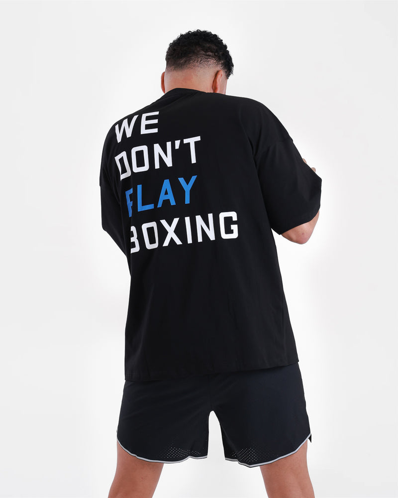 We Don't Play Boxing Oversized T-Shirt - Black/Blue