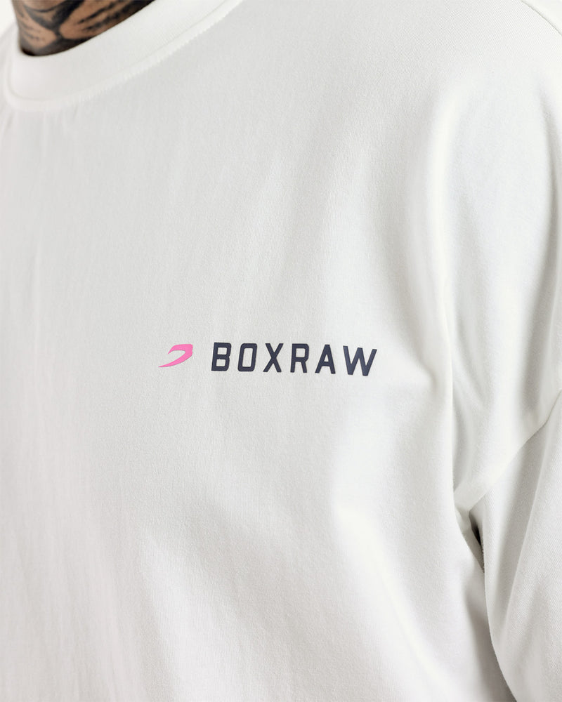 We Don't Play Boxing Oversized T-Shirt - White/Pink