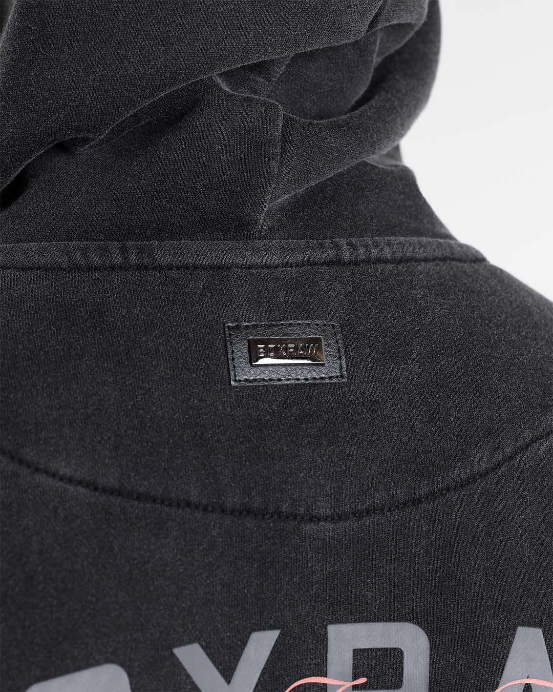 Poetry In Motion Oversized Hoodie - Washed Black