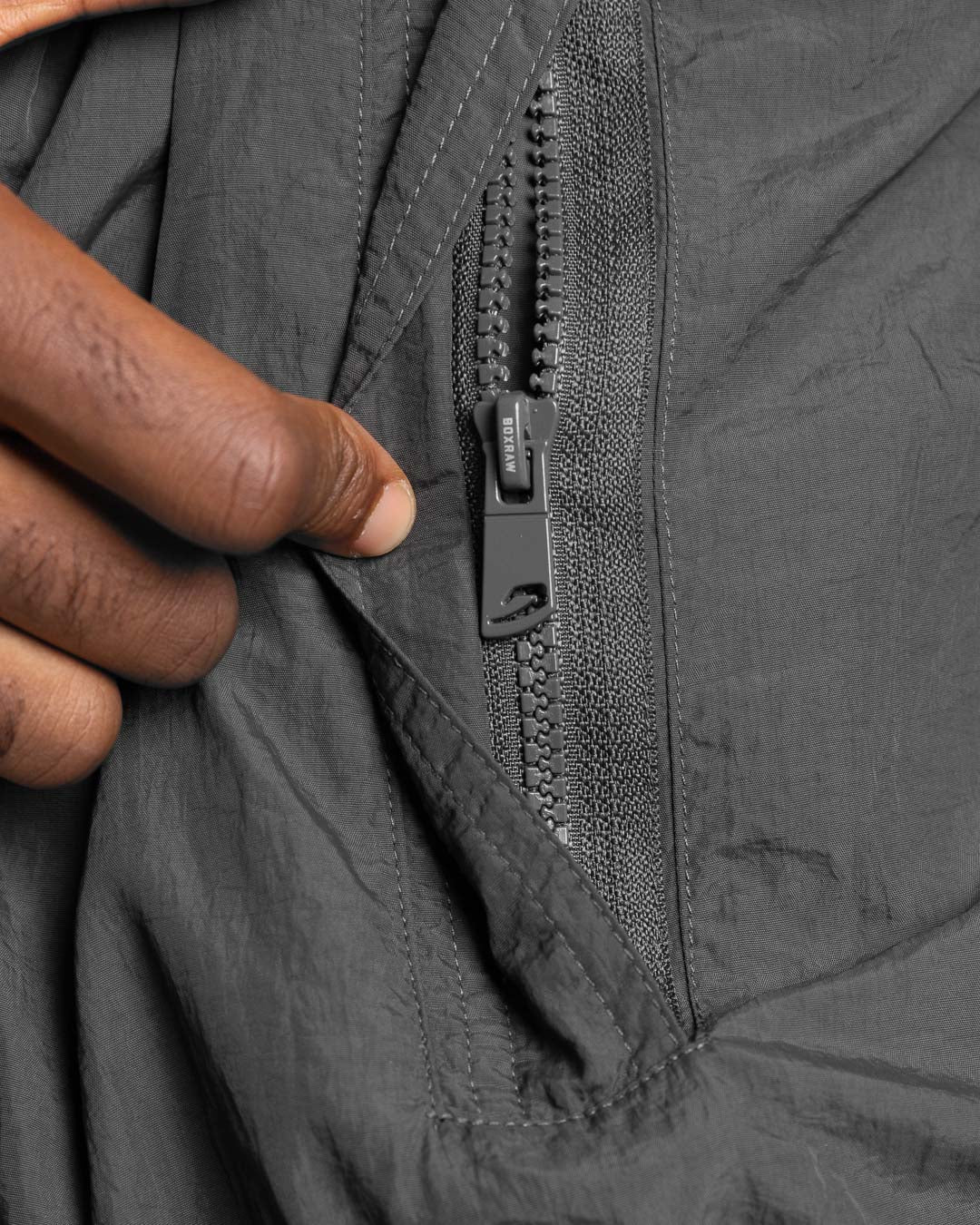 Tunero Track Jacket - Grey/Black | BOXRAW