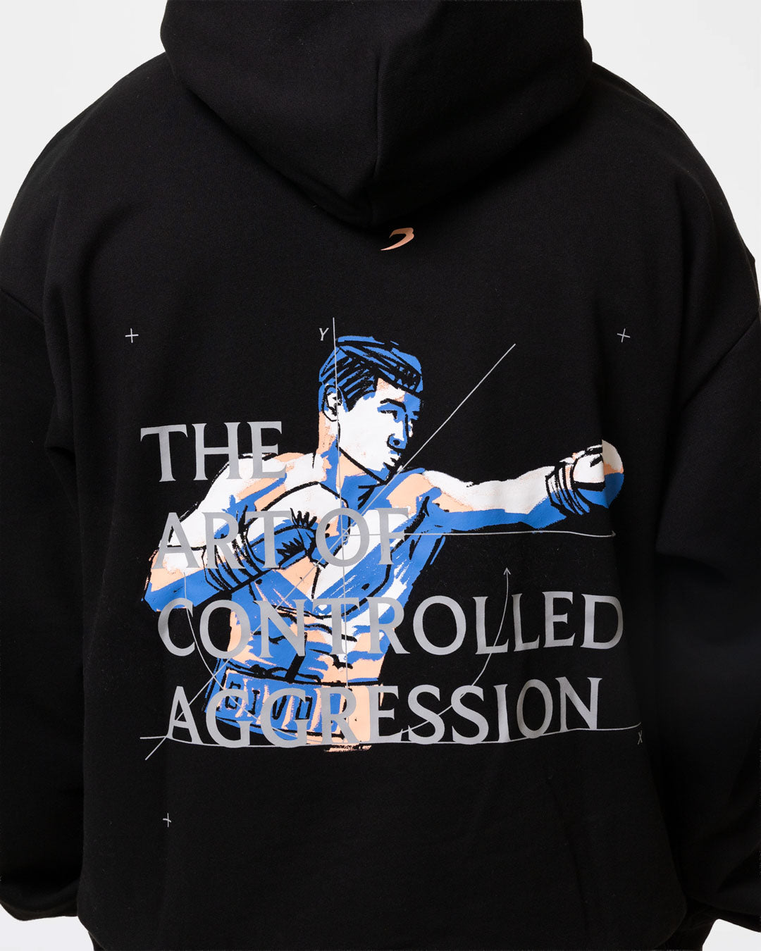 Bivol x BOXRAW Controlled Aggression Oversized Hoodie - Black