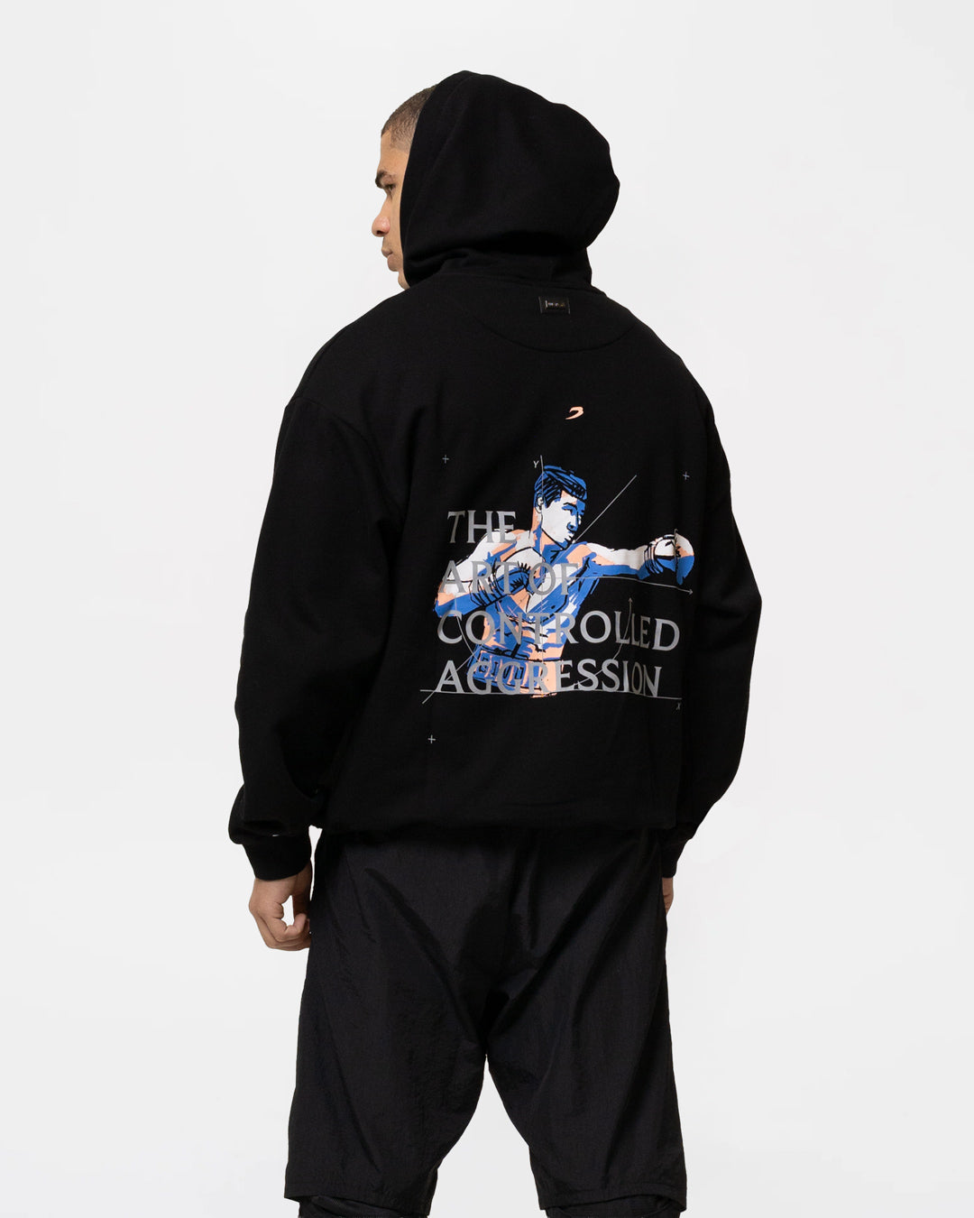 Bivol x BOXRAW Controlled Aggression Oversized Hoodie - Black