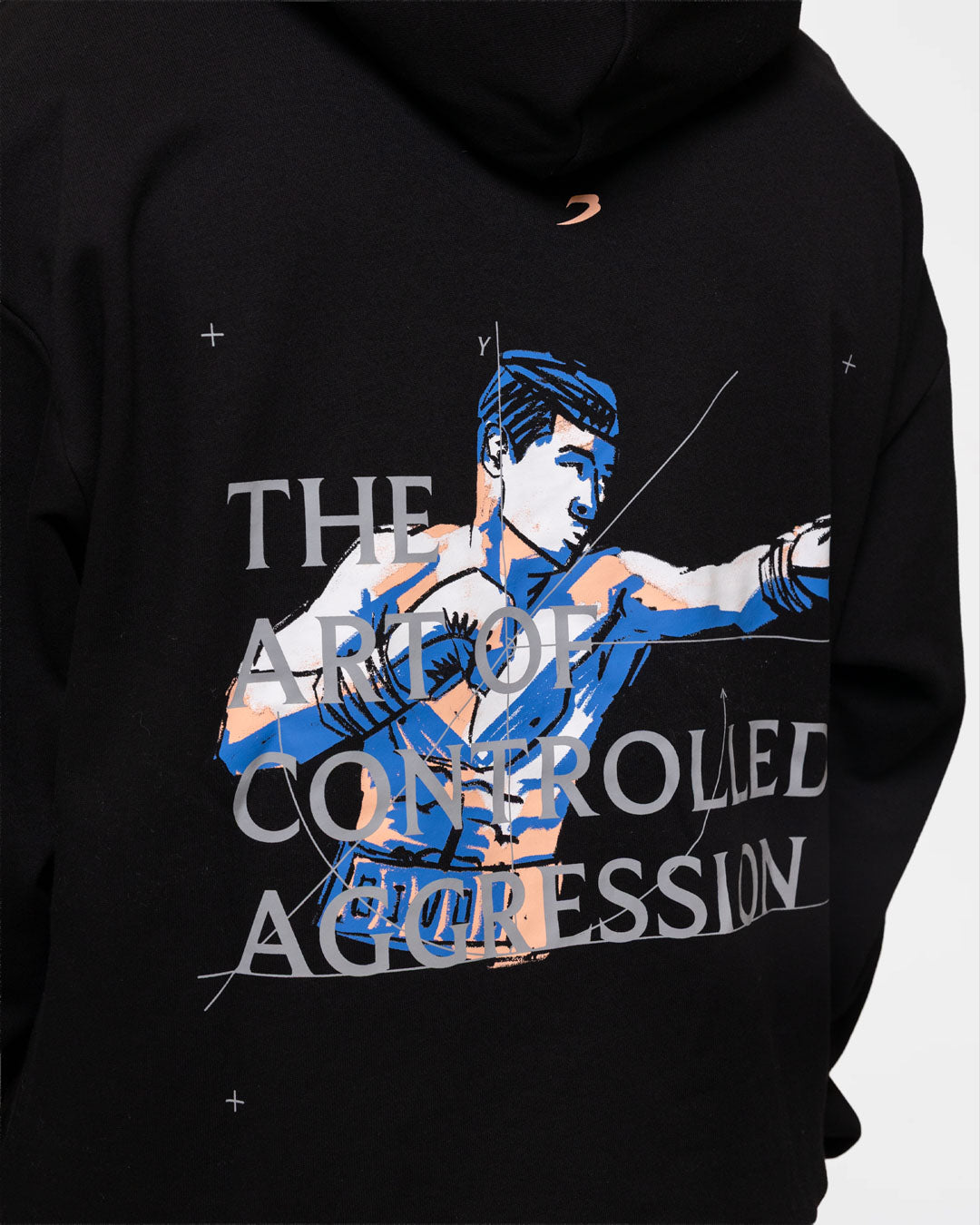 Bivol x BOXRAW Controlled Aggression Oversized Hoodie - Black | BOXRAW