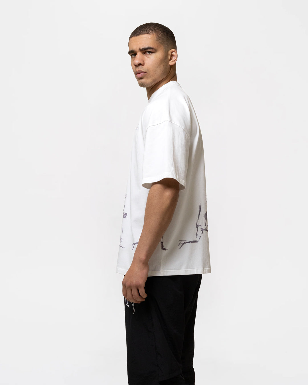Bivol x BOXRAW Pendulum Oversized T-Shirt - White