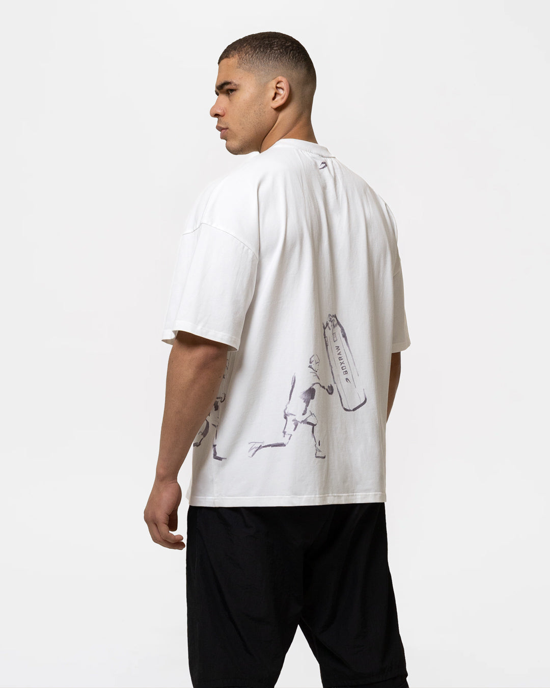 Bivol x BOXRAW Pendulum Oversized T-Shirt - White