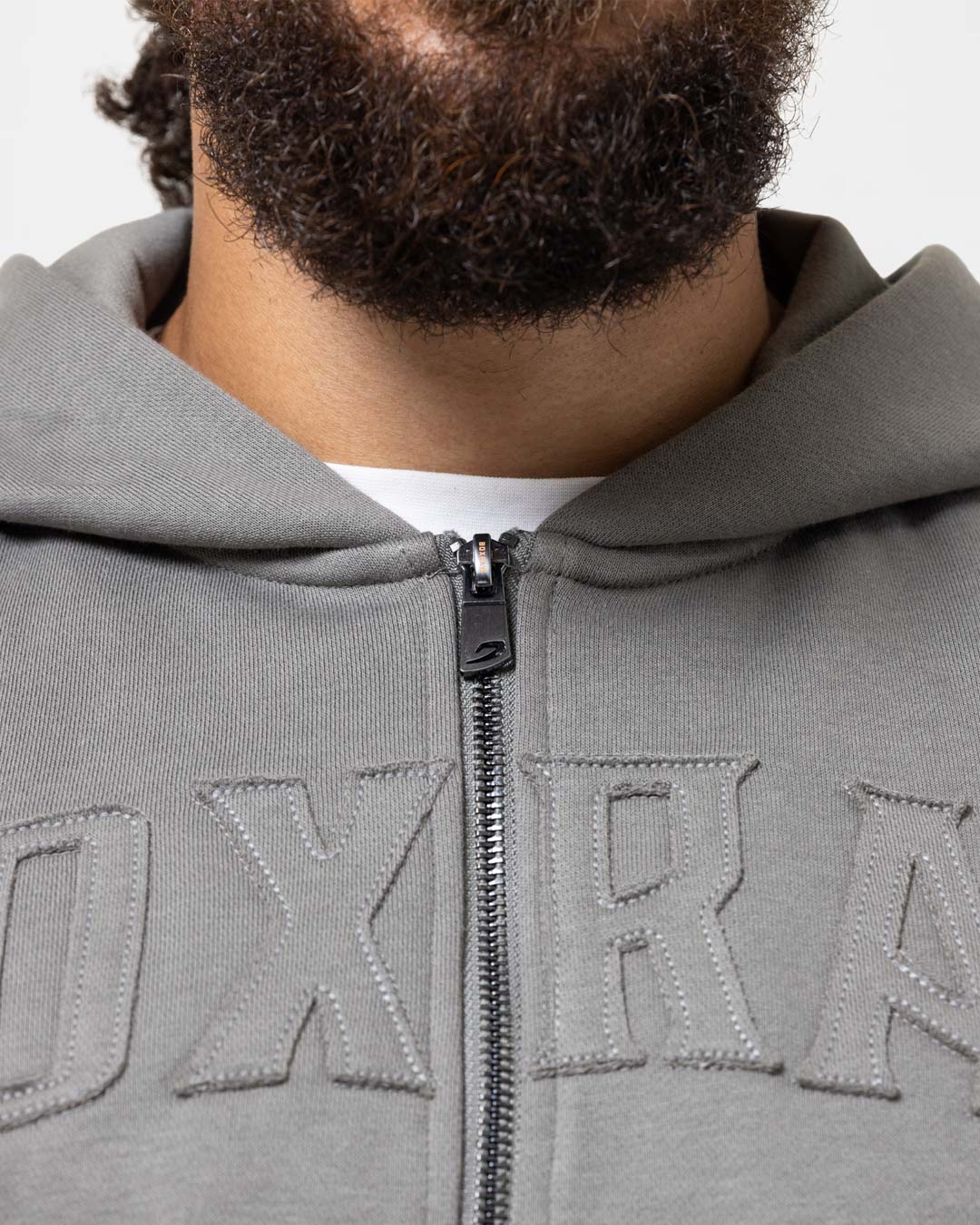 East Street Zip Up Hoodie - Distressed Grey