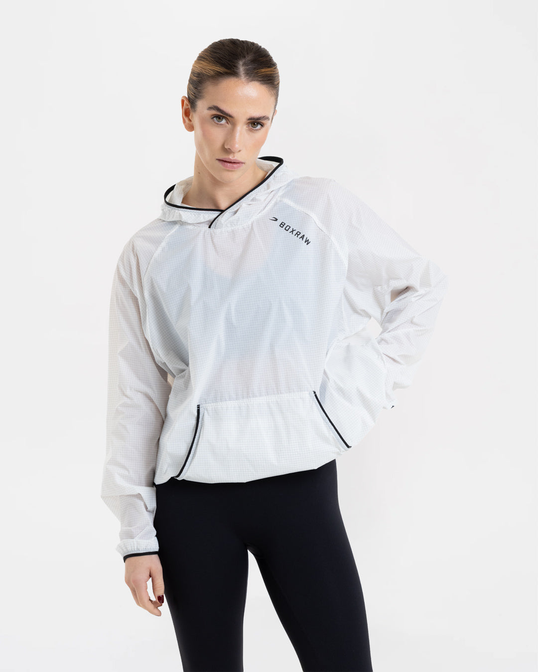 Genaro Oversized Windbreaker Hoodie - White