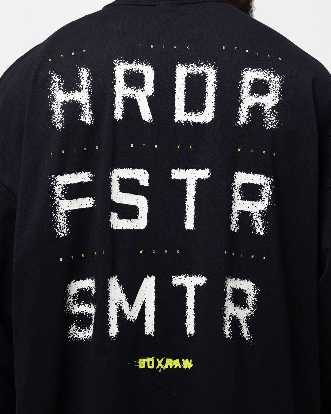 HRDR FSTR SMTR Oversized Long Sleeve T-Shirt - Black