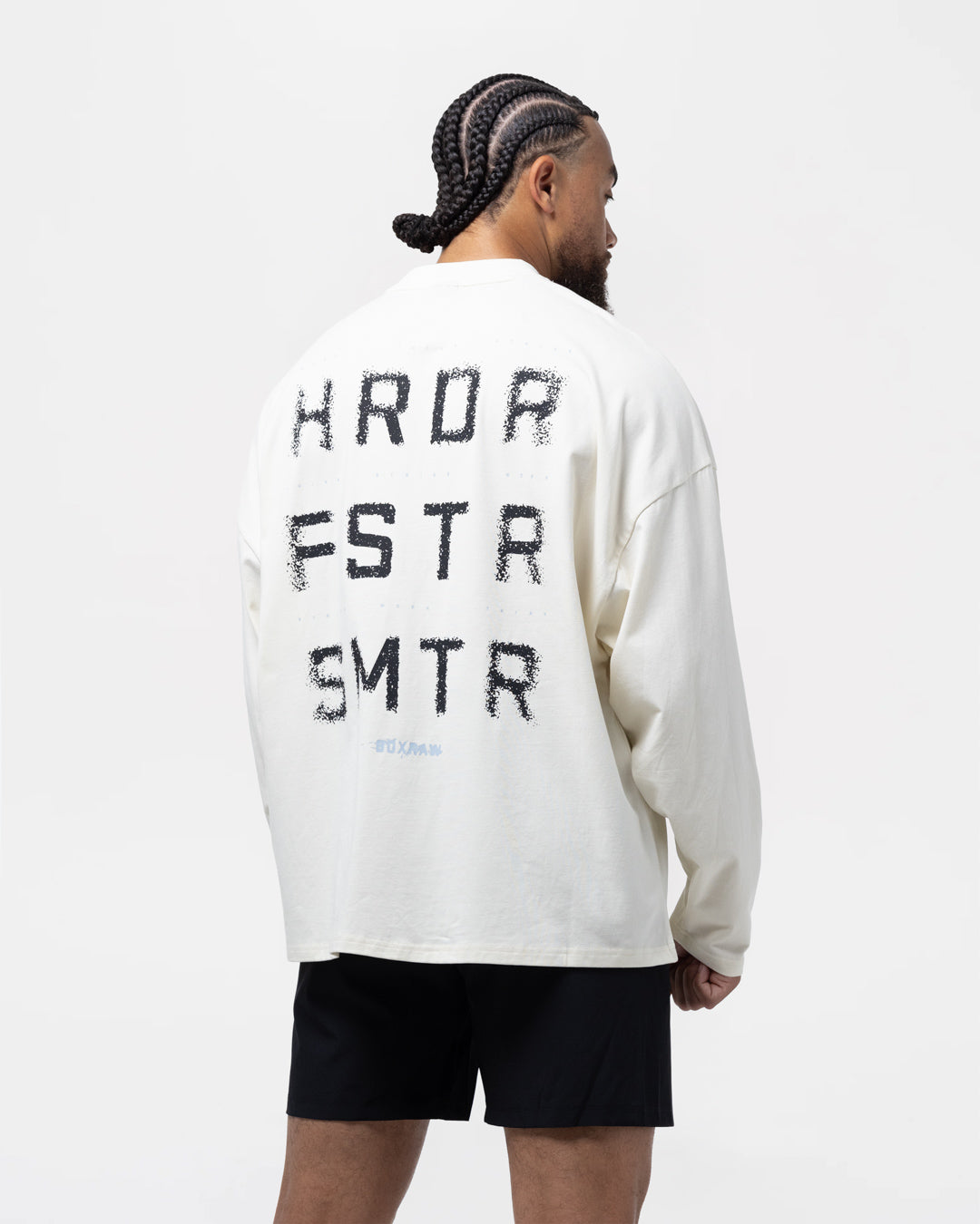 HRDR FSTR SMTR Oversized Long Sleeve T-Shirt - Ivory