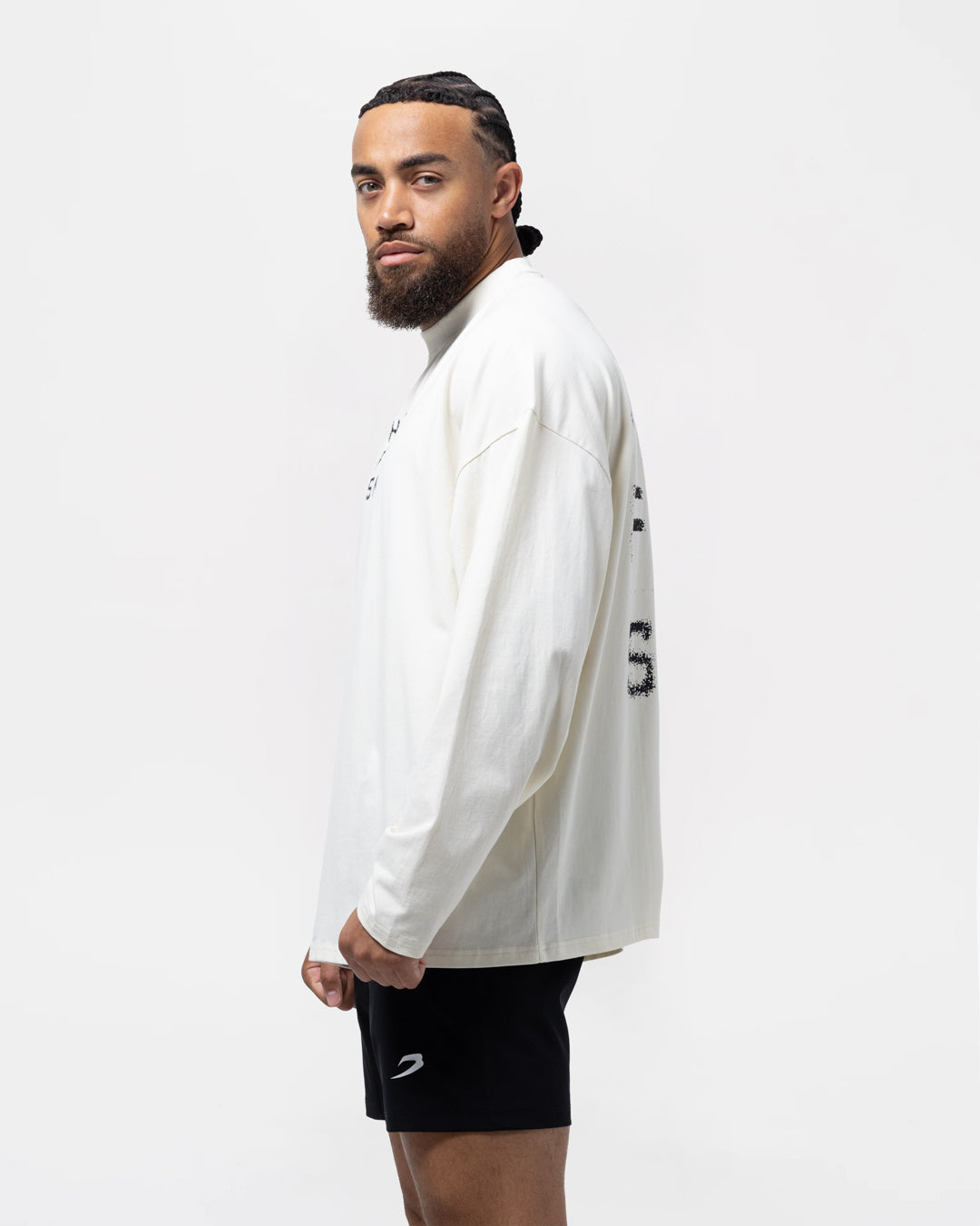 HRDR FSTR SMTR Oversized Long Sleeve T-Shirt - Ivory