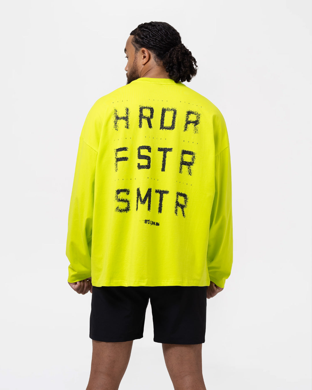 HRDR FSTR SMTR Oversized Long Sleeve T-Shirt - Lime