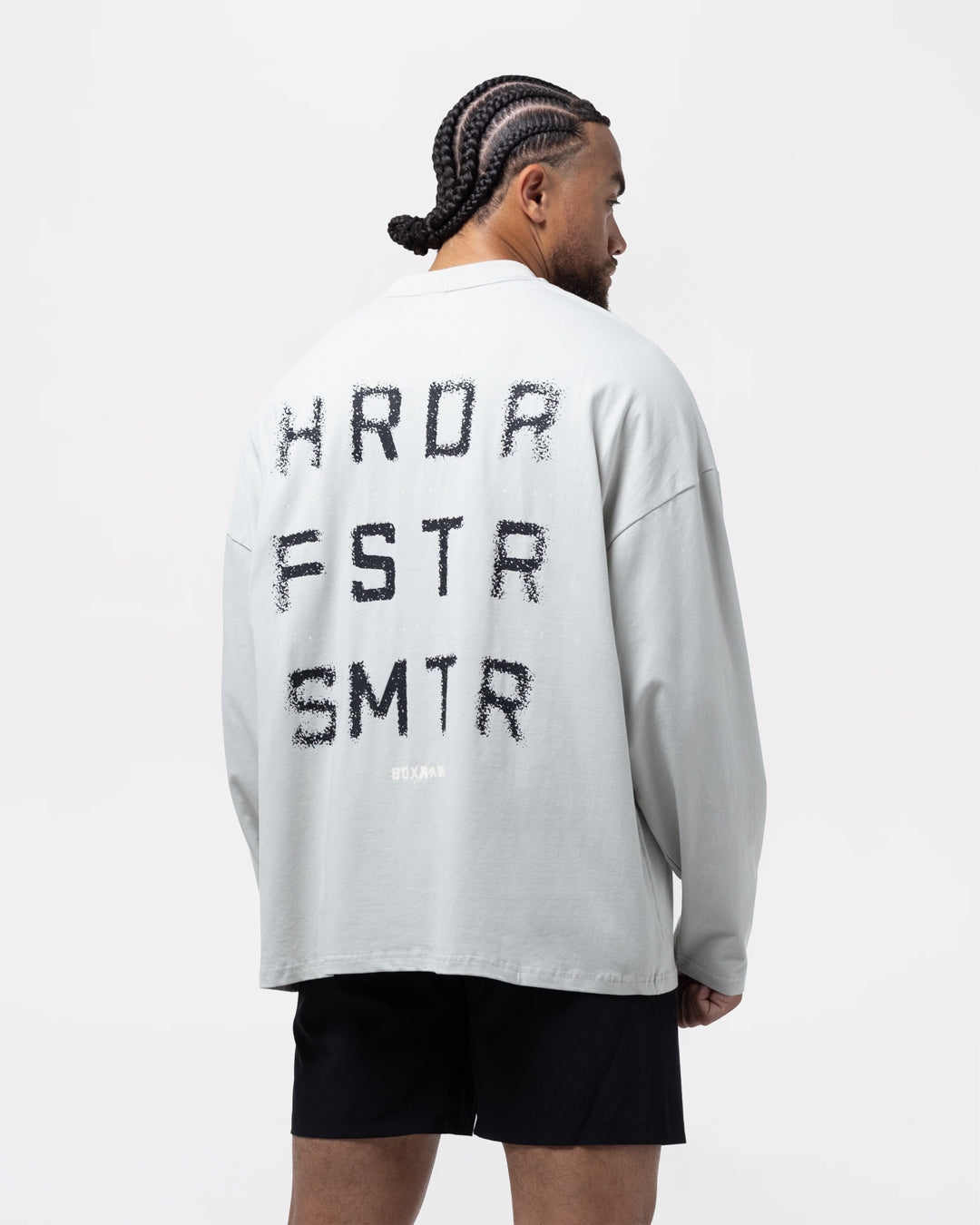 HRDR FSTR SMTR Oversized Long Sleeve T-Shirt - Slate
