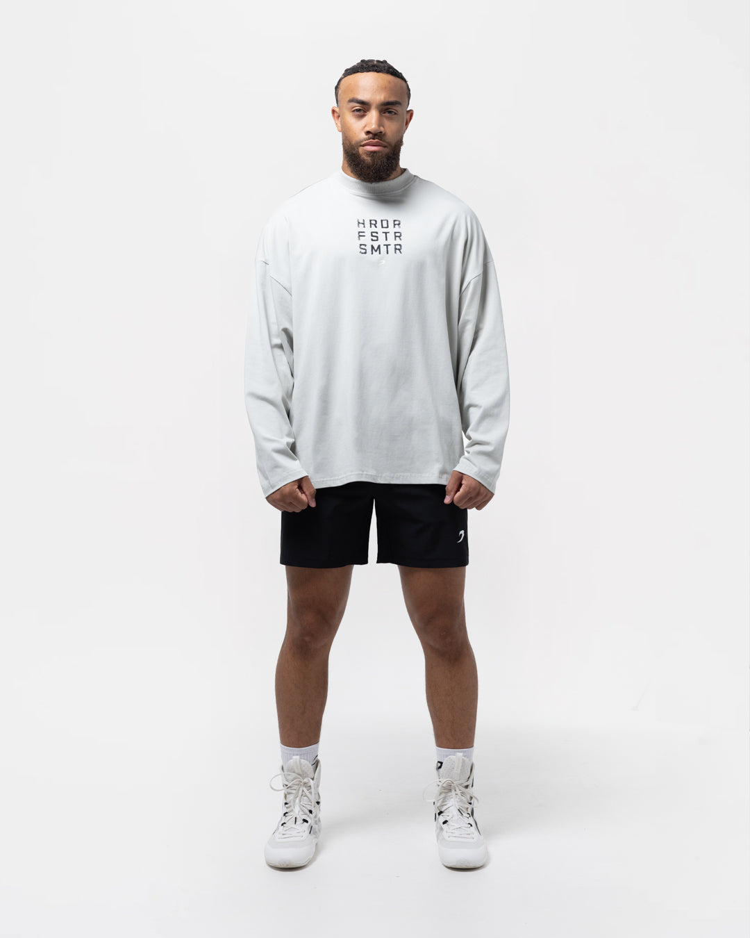 HRDR FSTR SMTR Oversized Long Sleeve T-Shirt - Slate
