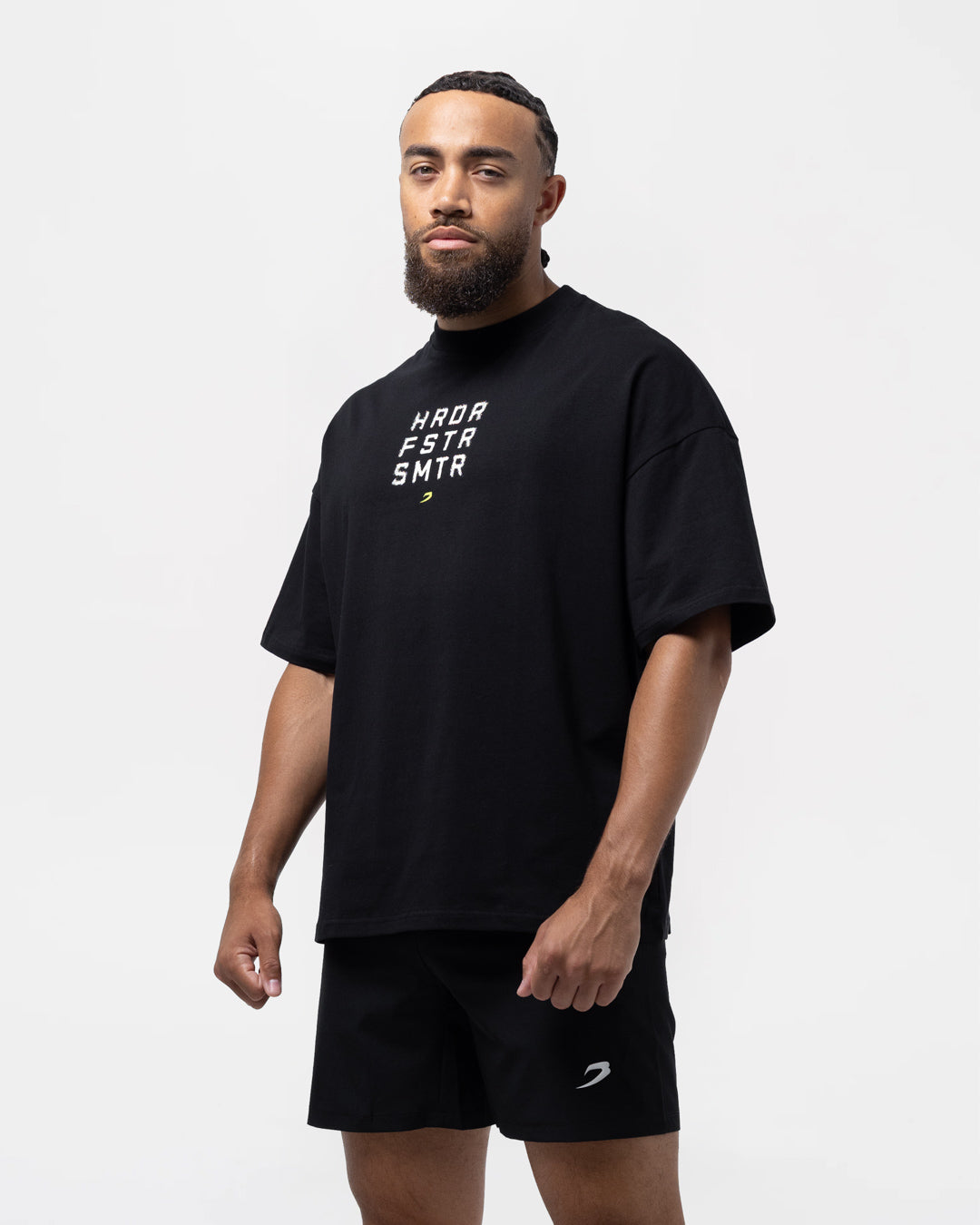 HRDR FSTR SMTR Oversized T-Shirt - Black