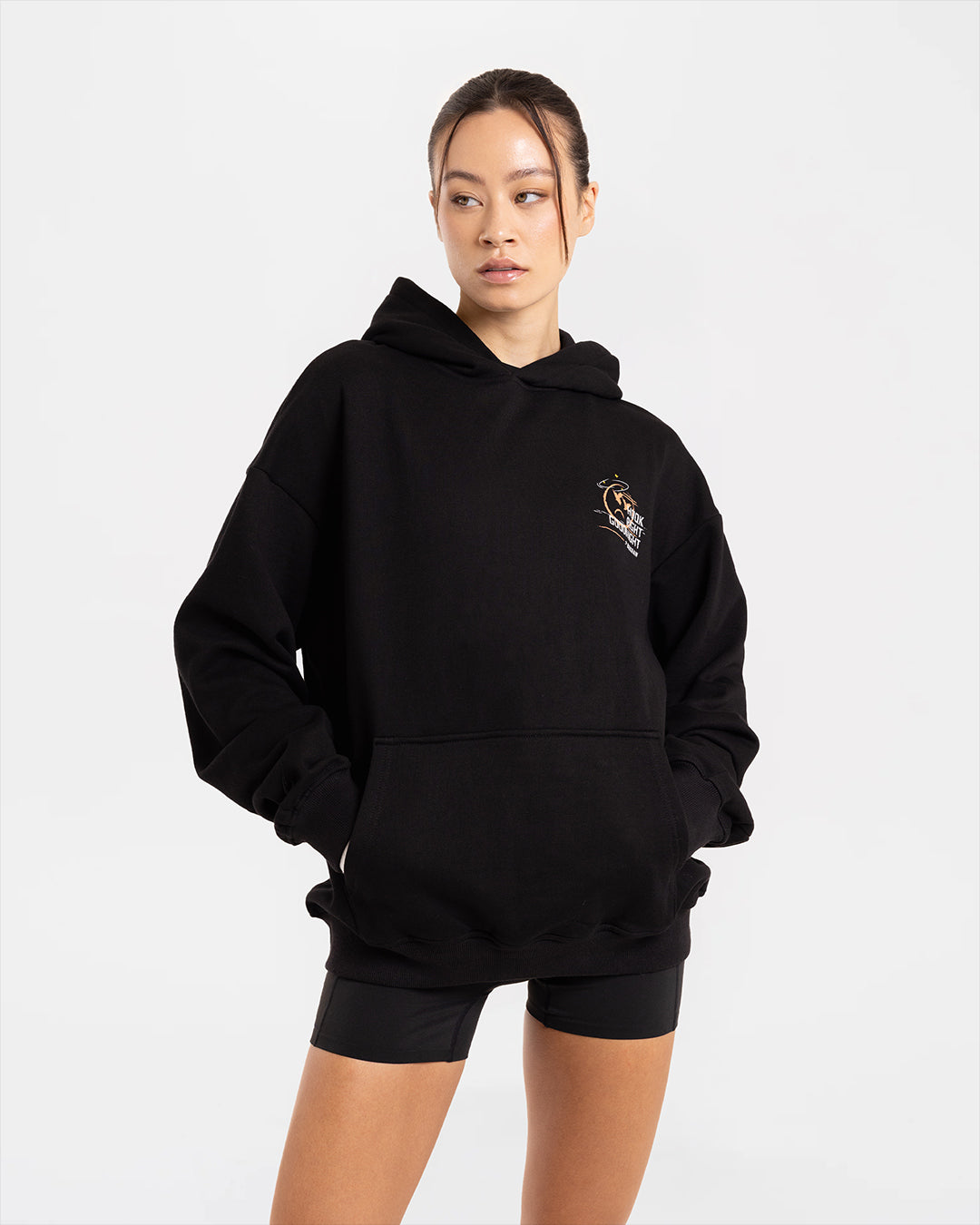 Hook Right Goodnight Oversized Hoodie - Black