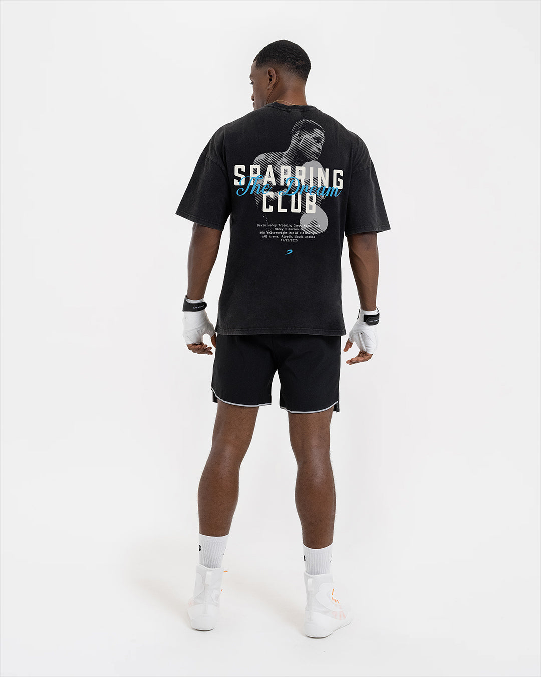 Haney x Sparring Club Oversized T-Shirt - Washed Black | BOXRAW