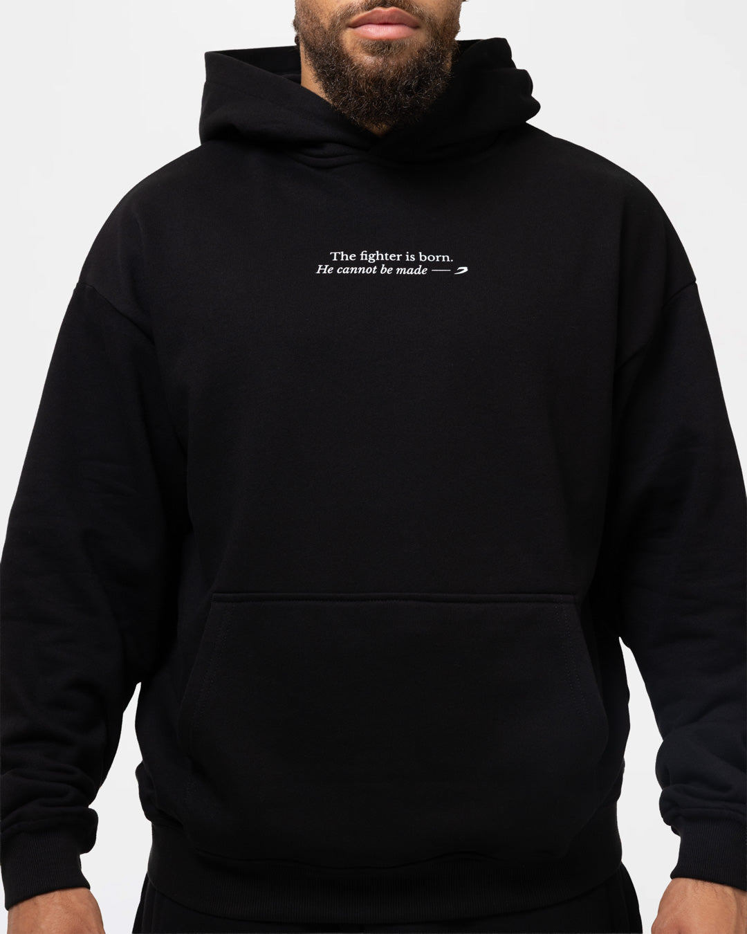 Chávez x BOXRAW Fighters Are Born Oversized Hoodie - Black