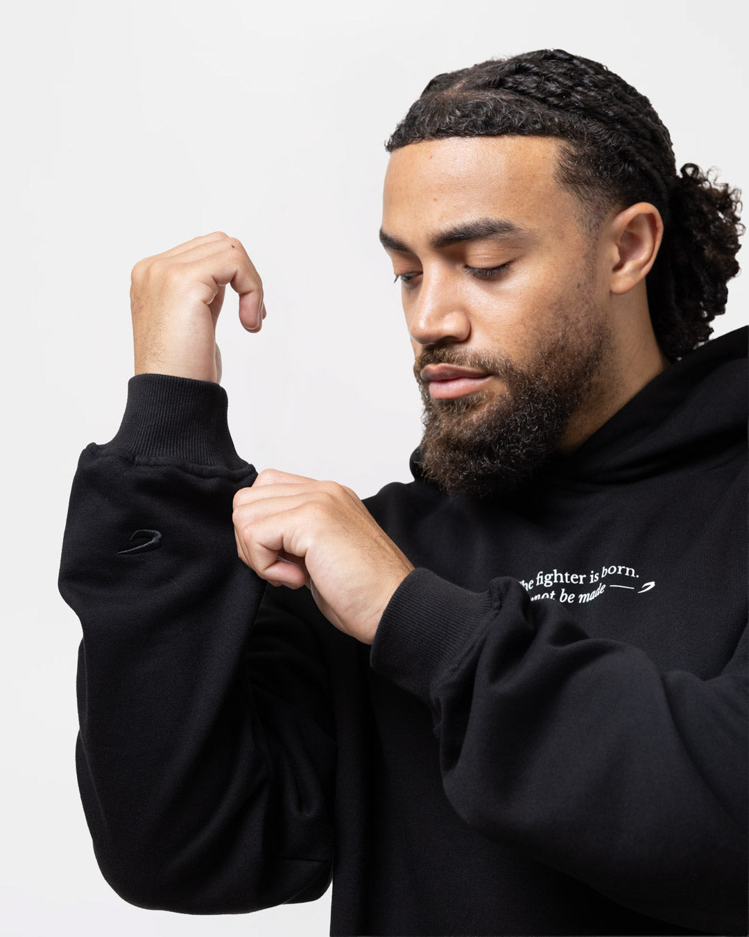 Chávez x BOXRAW Fighters Are Born Oversized Hoodie - Black