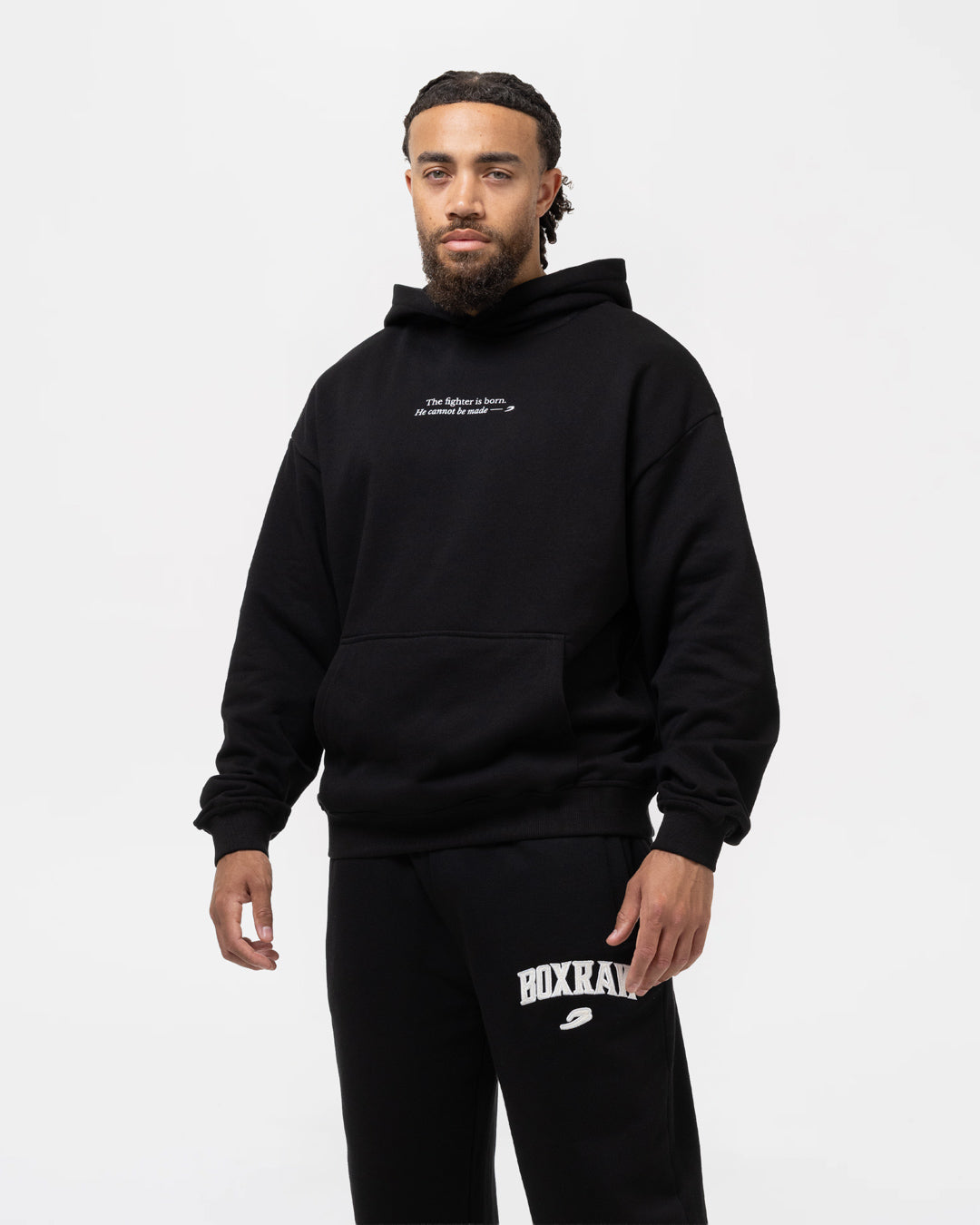 Chávez x BOXRAW Fighters Are Born Oversized Hoodie - Black