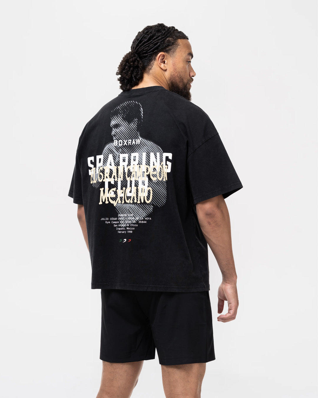 Chávez x Sparring Club Oversized T-Shirt - Washed Black