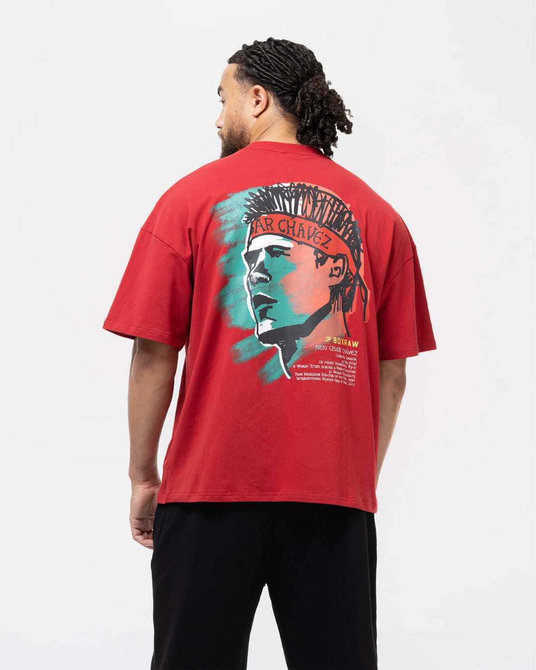 Chávez x BOXRAW Oversized T-Shirt - Red