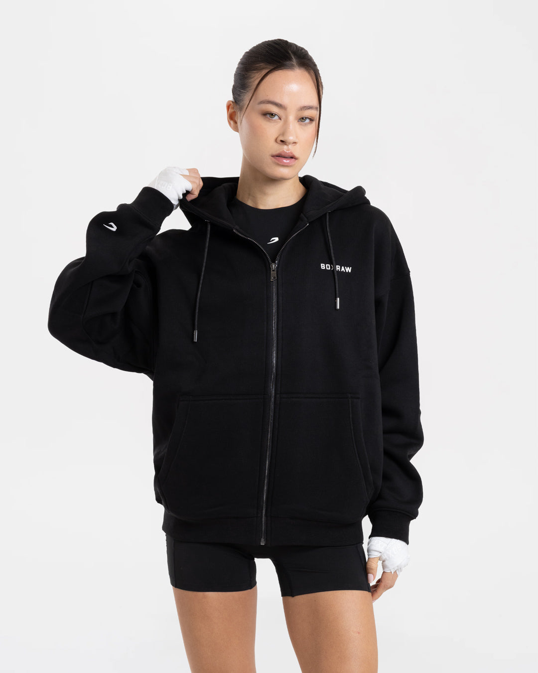 Johnson Zip Up Hoodie - Black