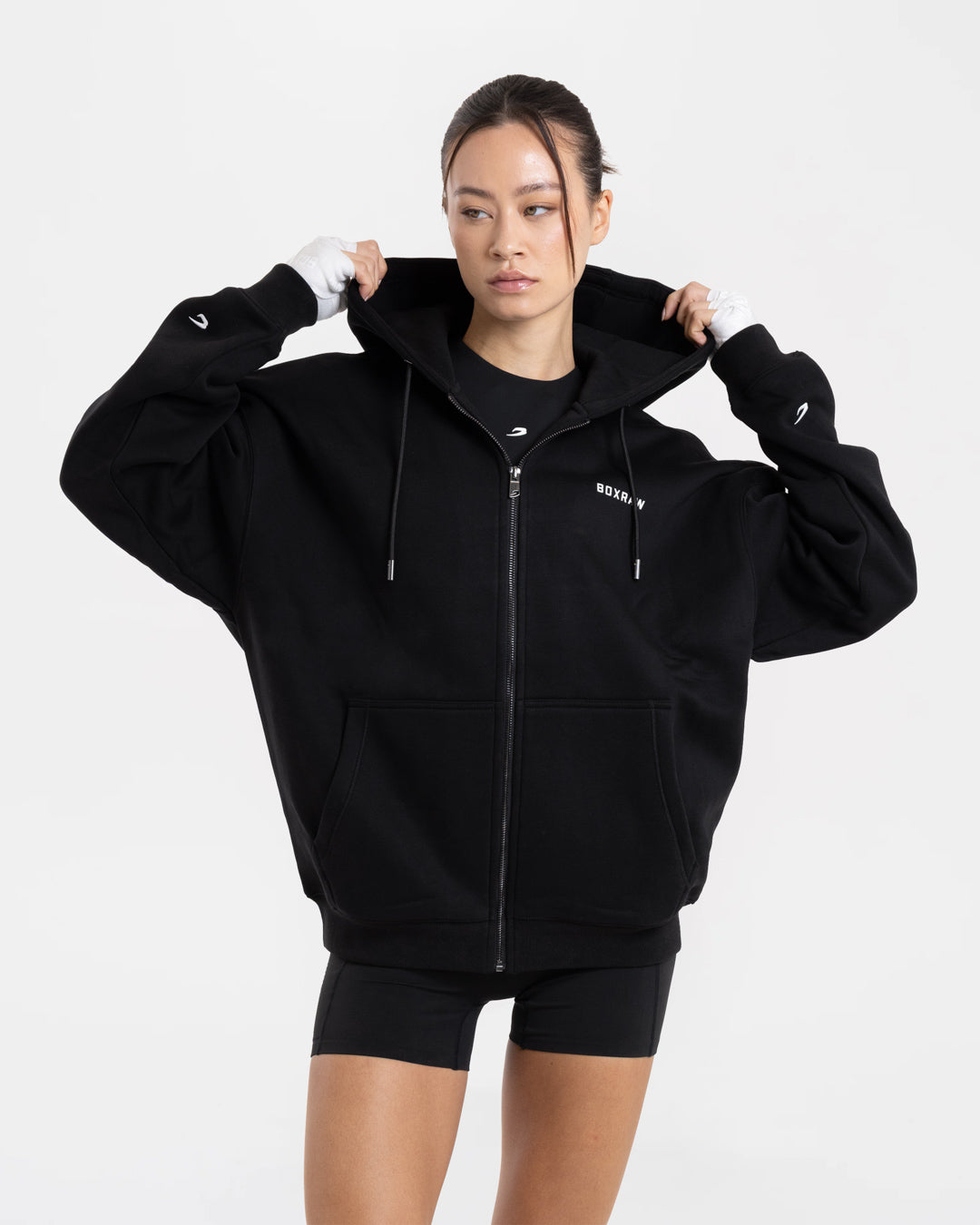 Johnson Zip Up Hoodie - Black