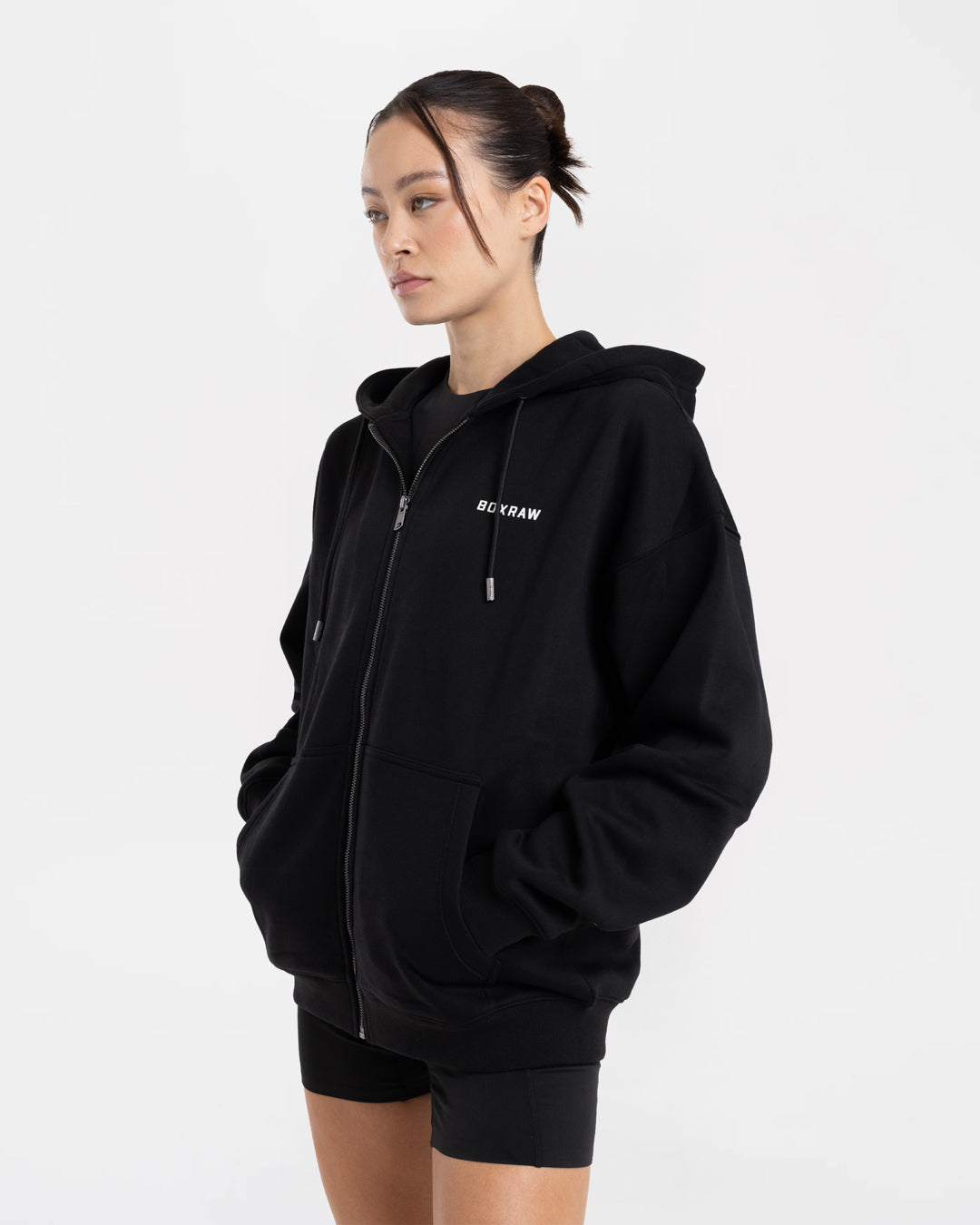 Johnson Zip Up Hoodie - Black