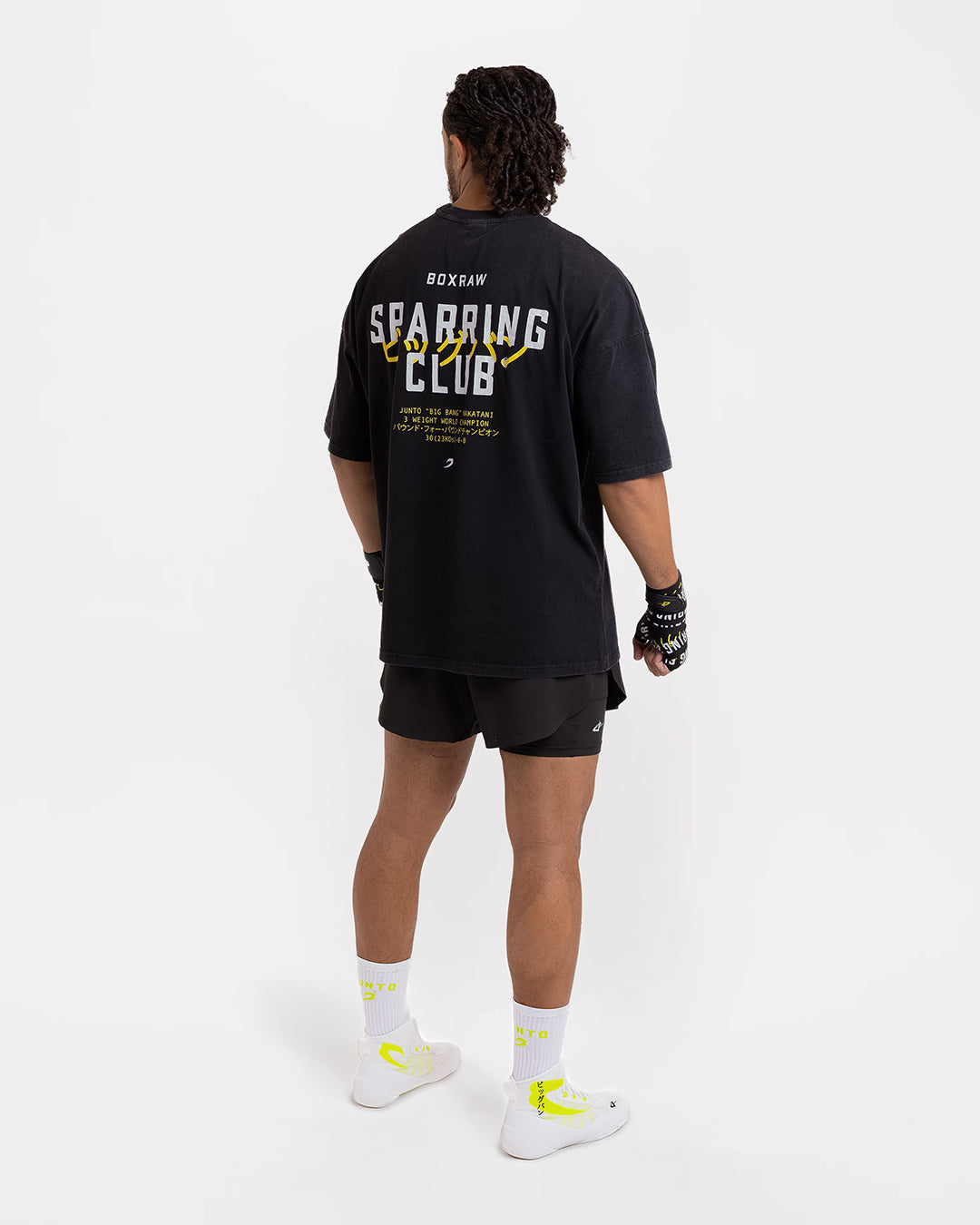 SPARRING CLUB OVERSIZED T-SHIRT ボクシング Nakatani x Sparring Club Oversized T-Shirt - Washed Black | BOXRAW
