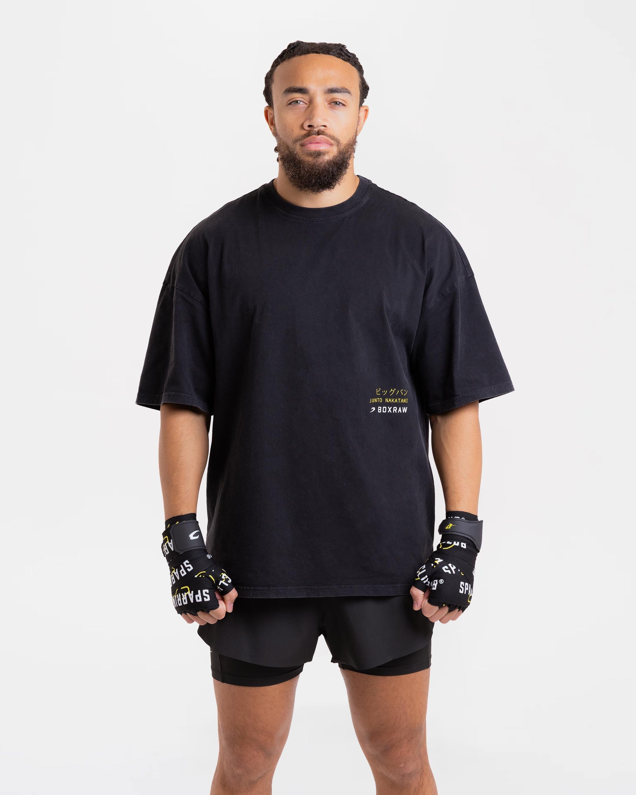 Nakatani x Sparring Club Oversized T-Shirt - Washed Black | BOXRAW