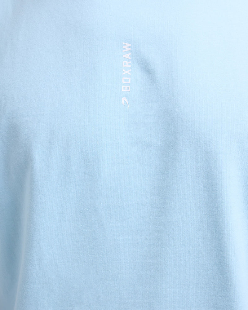 Lineal Oversized T-Shirt - Baby Blue