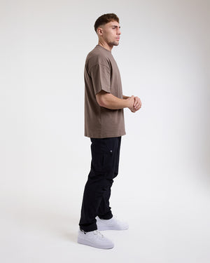 Lineal Oversized T-Shirt - Mocha