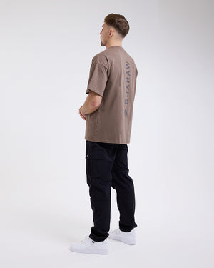 Lineal Oversized T-Shirt - Mocha